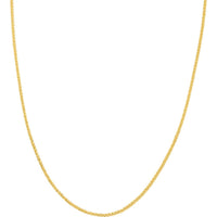 Olas d'Oro - 14K Yellow Gold 18" Wheat Chain Necklace with Lobster Clasp Lightweight and Durable