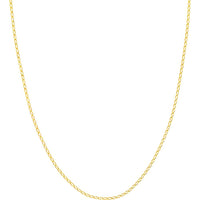 Olas d'Oro - 14K Yellow Gold 2.00mm Hammered Piatto Chain Necklace - 18"