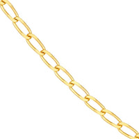 Olas d'Oro - 14K Yellow Gold 2.00mm Hammered Piatto Chain Necklace - 18"