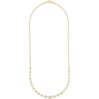 Olas d'Oro - 14K Yellow Gold 2-1/2 Carat Total Diamond Ascending Stone Necklace