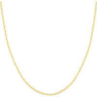 Olas d'Oro - 14K Yellow Gold 2.10mm Forzentina Chain Necklace - 16" Length