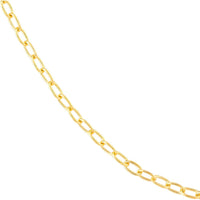Olas d'Oro - 14K Yellow Gold 2.10mm Forzentina Chain Necklace - 16" Length