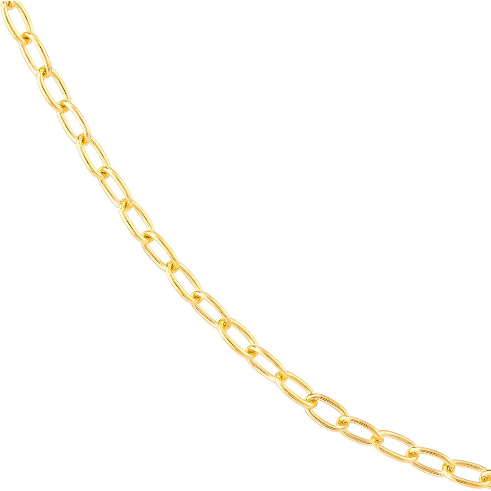 Olas d'Oro - 14K Yellow Gold 2.10mm Forzentina Chain Necklace - 16" Length