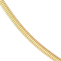 Olas d'Oro - 14K Yellow Gold 2.15mm Diamond-Cut Oval Snake Chain Bracelet - 7.25" Length