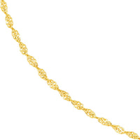 Olas d'Oro - 14K Yellow Gold 2.1mm Dorica Chain Necklace with Lobster Clasp - 18" Length