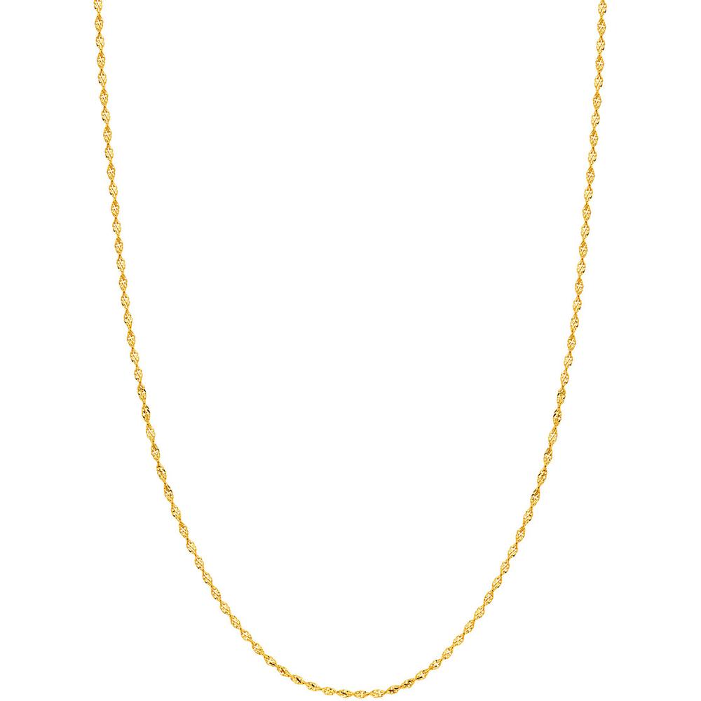 Olas d'Oro - 14K Yellow Gold 2.1mm Dorica Chain Necklace with Lobster Lock - 16"