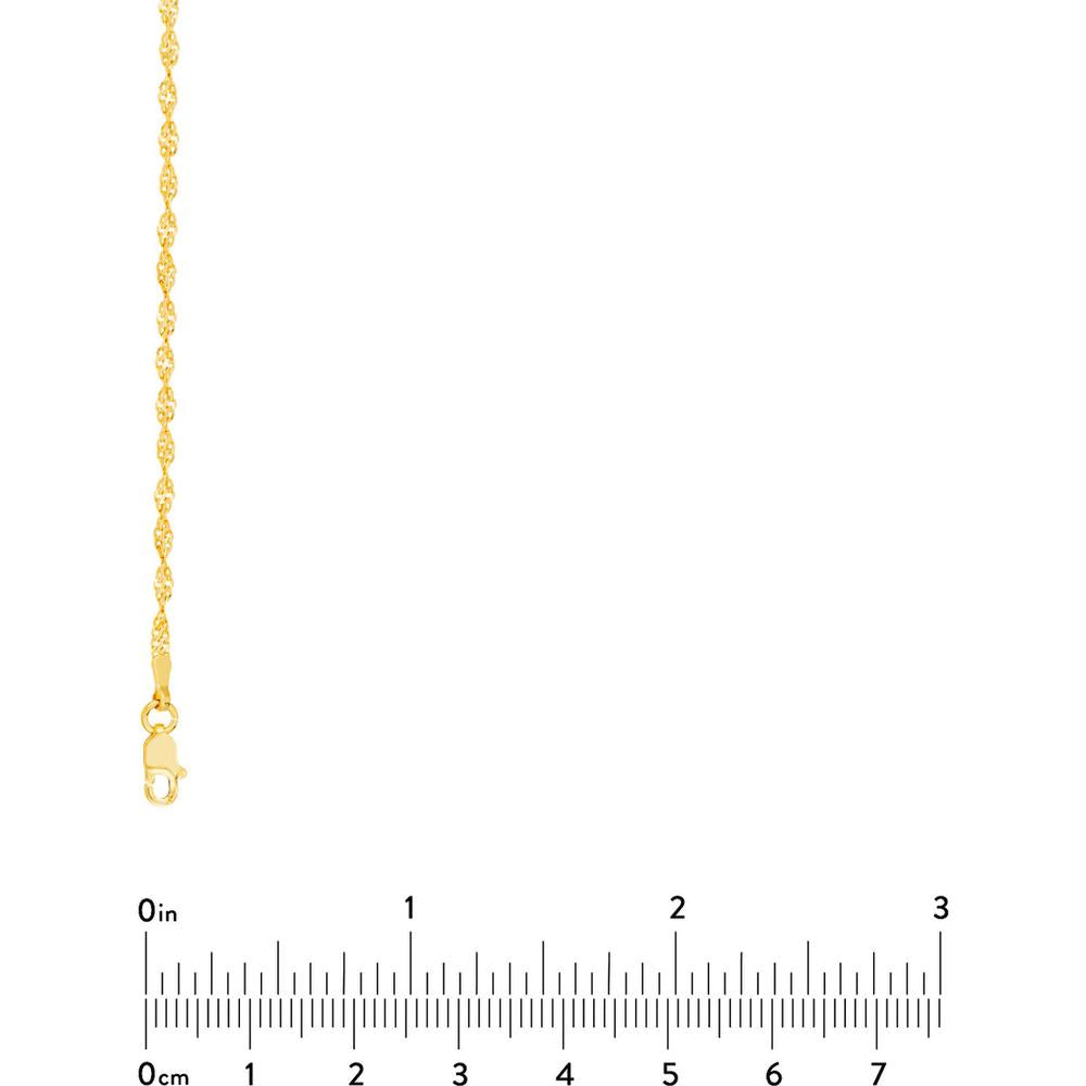 Olas d'Oro - 14K Yellow Gold 2.1mm Dorica Chain Necklace with Lobster Lock - 16"