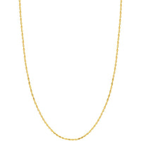 Olas d'Oro - 14K Yellow Gold 2.1mm Dorica Link Chain Necklace with Lobster Lock - 20"