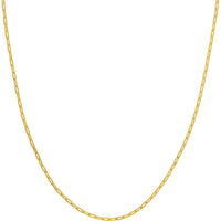 Olas d'Oro - 14K Yellow Gold 2.1mm Paper Clip Chain Necklace - 18"