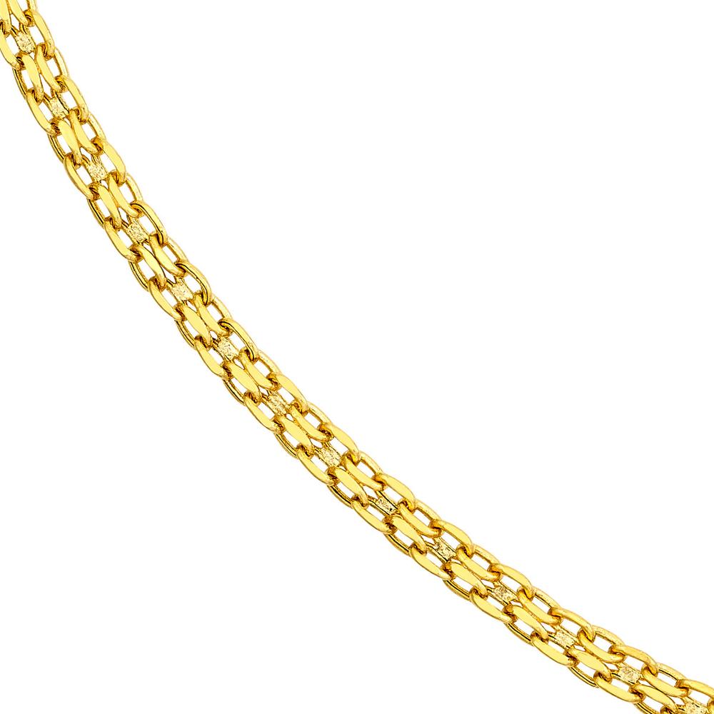 Olas d'Oro - 14K Yellow Gold 2.25mm Forzentina Bismarck Chain Bracelet - 7.50" Length