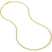 Olas d'Oro - 14K Yellow Gold 2.25mm Forzentina Bismarck Chain Bracelet - 7.50" Length