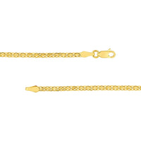 Olas d'Oro - 14K Yellow Gold 2.25mm Forzentina Bismarck Chain Bracelet - 7.50" Length