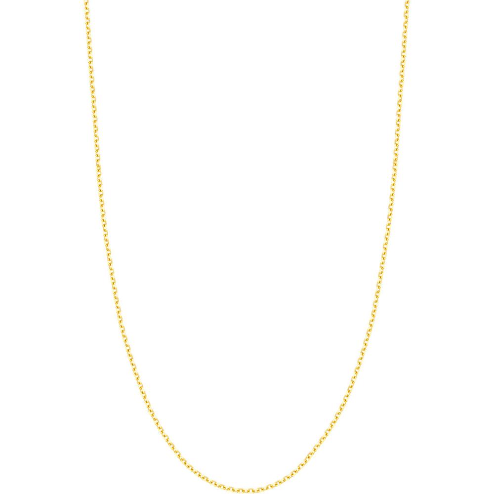 Olas d'Oro - 14K Yellow Gold 2.3mm Diamond-Cut Cable Chain Necklace - 30" with Lobster Lock