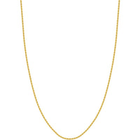 Olas d'Oro - 14K Yellow Gold 2.3mm Light Rope Chain with Lobster Lock - 30" Necklace