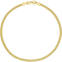 Olas d'Oro - 14K Yellow Gold 2.50mm Diamond-Cut Box Bismarck Bracelet