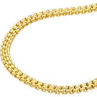 Olas d'Oro - 14K Yellow Gold 2.50mm Diamond-Cut Box Bismarck Bracelet