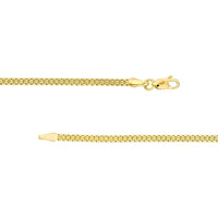 Olas d'Oro - 14K Yellow Gold 2.50mm Diamond-Cut Box Bismarck Bracelet