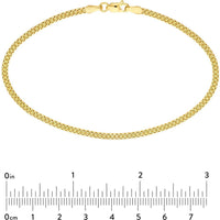 Olas d'Oro - 14K Yellow Gold 2.50mm Diamond-Cut Box Bismarck Bracelet