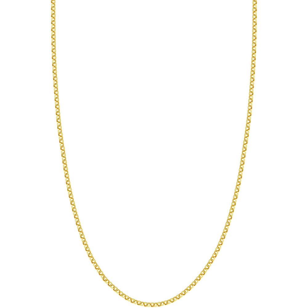 Olas d'Oro - 14K Yellow Gold 2.50mm Hollow Rolo Chain Bracelet - 7.25" Length