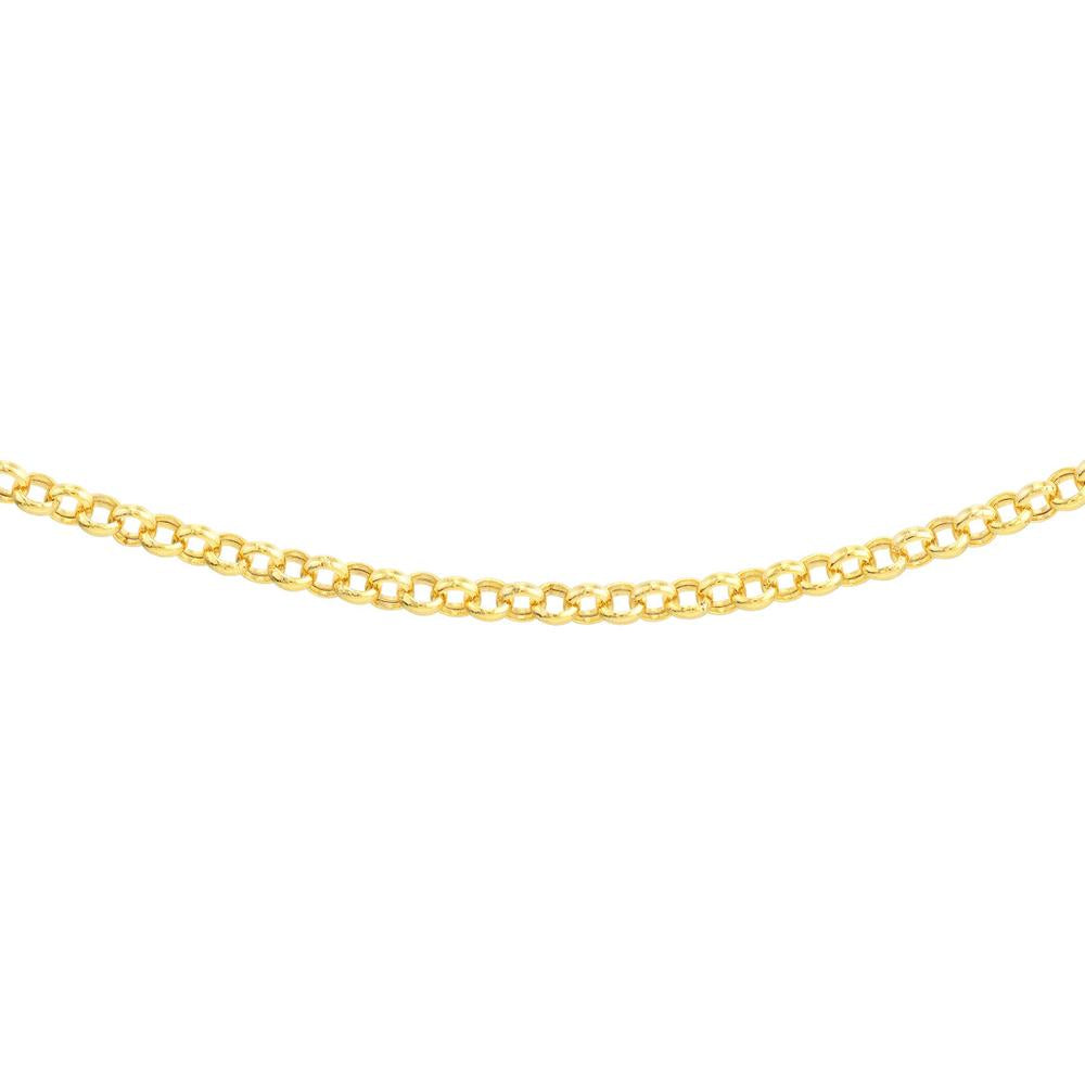 Olas d'Oro - 14K Yellow Gold 2.50mm Hollow Rolo Chain Bracelet - 7.25" Length