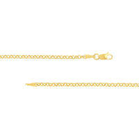 Olas d'Oro - 14K Yellow Gold 2.50mm Hollow Rolo Chain Bracelet - 7.25" Length