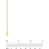 Olas d'Oro - 14K Yellow Gold 2.50mm Hollow Rolo Chain Necklace - 20" Length - 3.29 Grams
