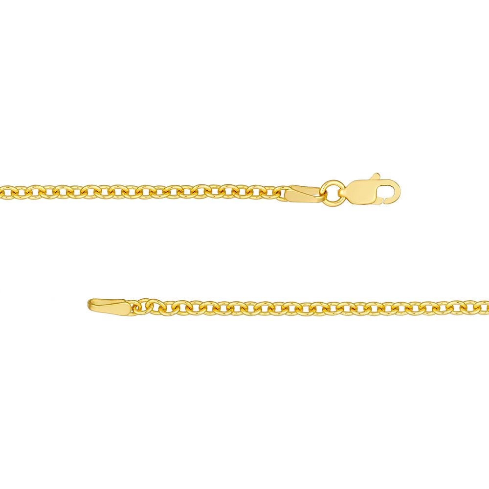 Olas d'Oro - 14K Yellow Gold 2.50mm Open Cable Chain Necklace - 18" Length