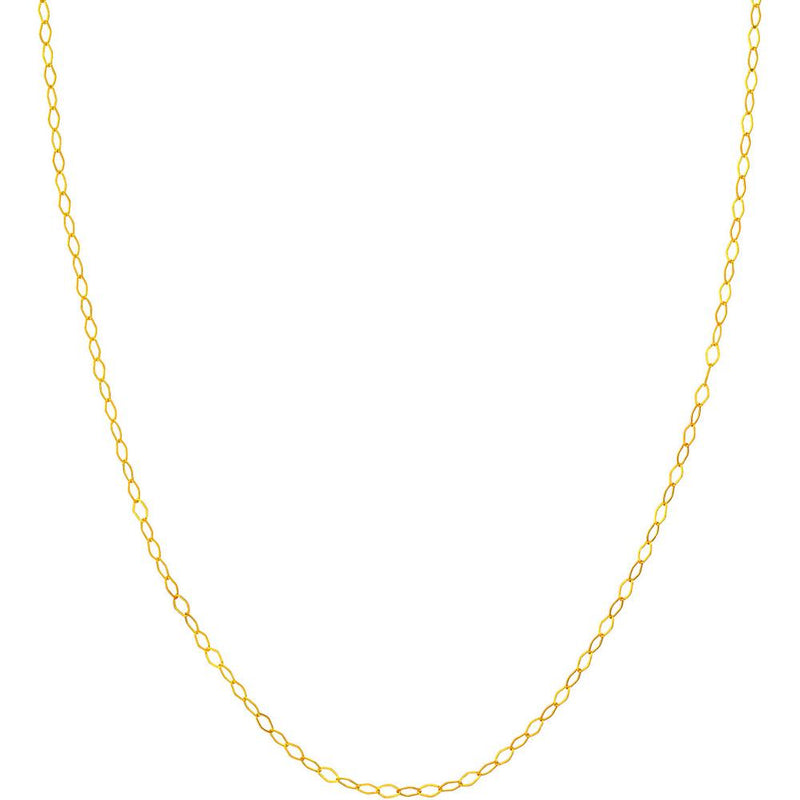 Olas d'Oro - 14K Yellow Gold 2.50mm Piatto Link Chain Necklace - 24" Length