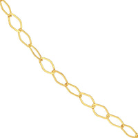 Olas d'Oro - 14K Yellow Gold 2.50mm Piatto Link Chain Necklace - 24" Length