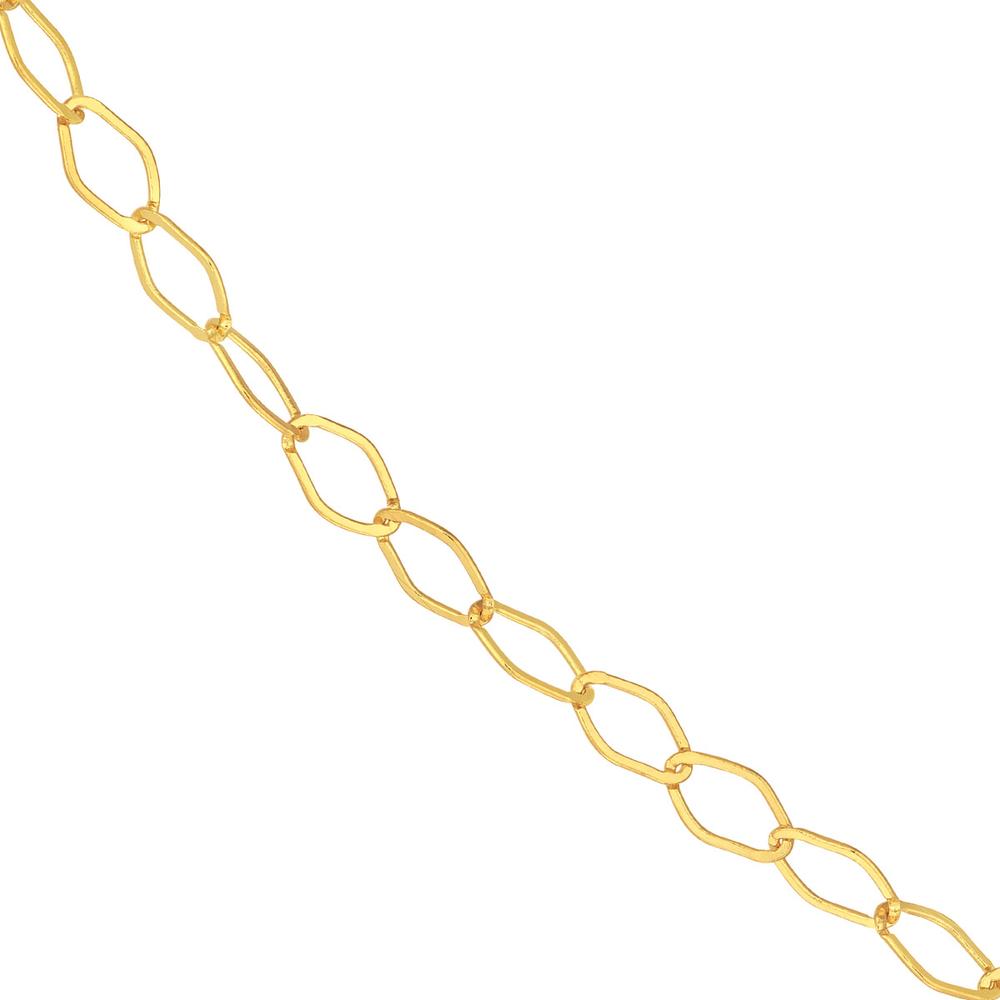 Olas d'Oro - 14K Yellow Gold 2.50mm Piatto Link Chain Necklace - 24" Length