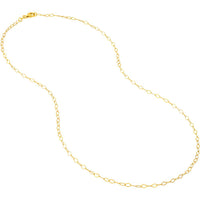 Olas d'Oro - 14K Yellow Gold 2.50mm Single Link Piatto Chain Necklace - 20" Length