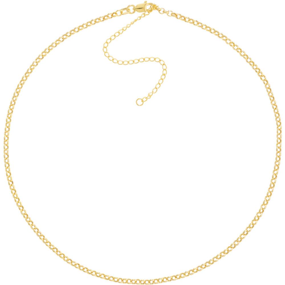 Olas d'Oro - 14K Yellow Gold 2.5mm Adjustable Rolo Choker Necklace 13-16 inches