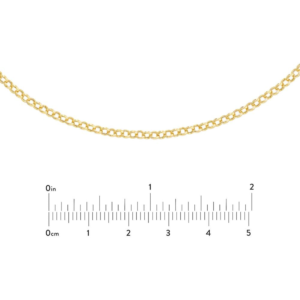 Olas d'Oro - 14K Yellow Gold 2.5mm Adjustable Rolo Choker Necklace 13-16 inches