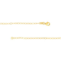 Olas d'Oro - 14K Yellow Gold 2.5mm Piatto Chain Necklace 18" in Solid Gold
