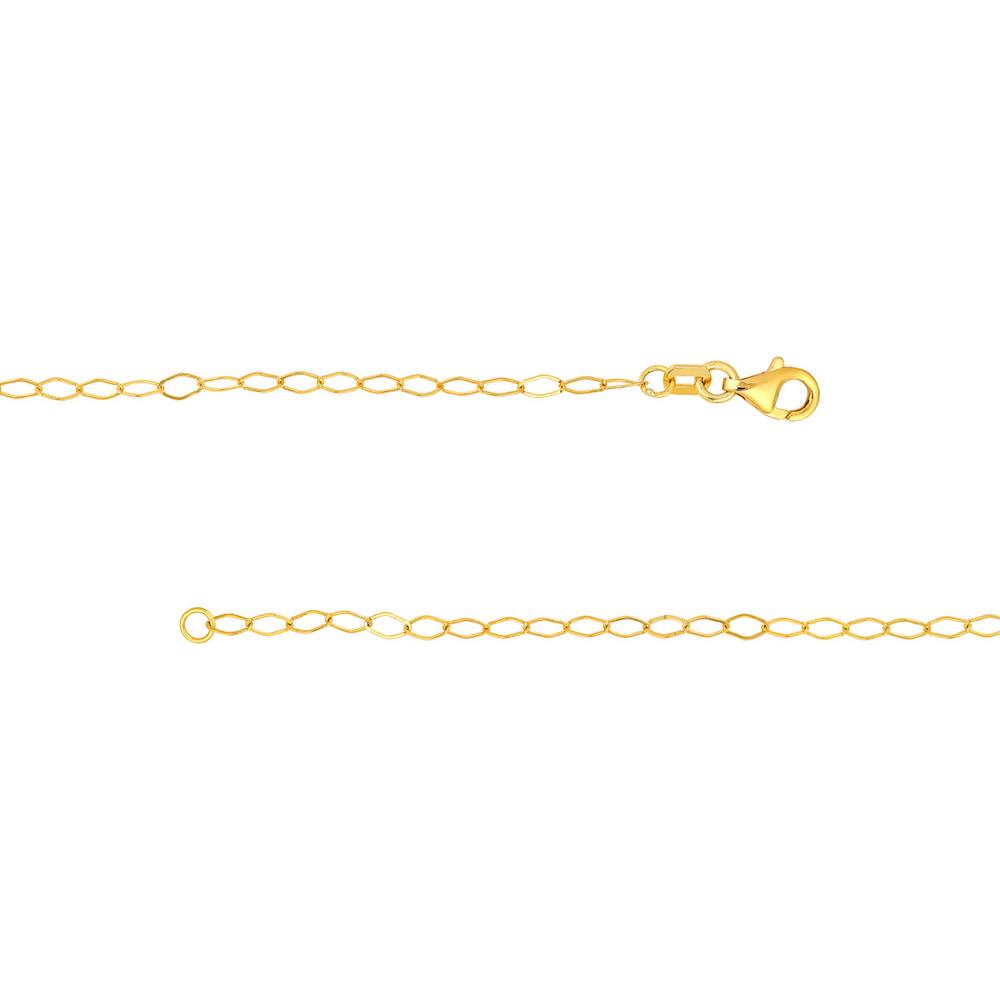 Olas d'Oro - 14K Yellow Gold 2.5mm Piatto Chain Necklace 18" in Solid Gold