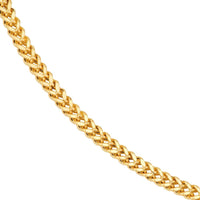 Olas d'Oro - 14K Yellow Gold 2.65mm Hollow Square Franco Chain Bracelet - 7" Length