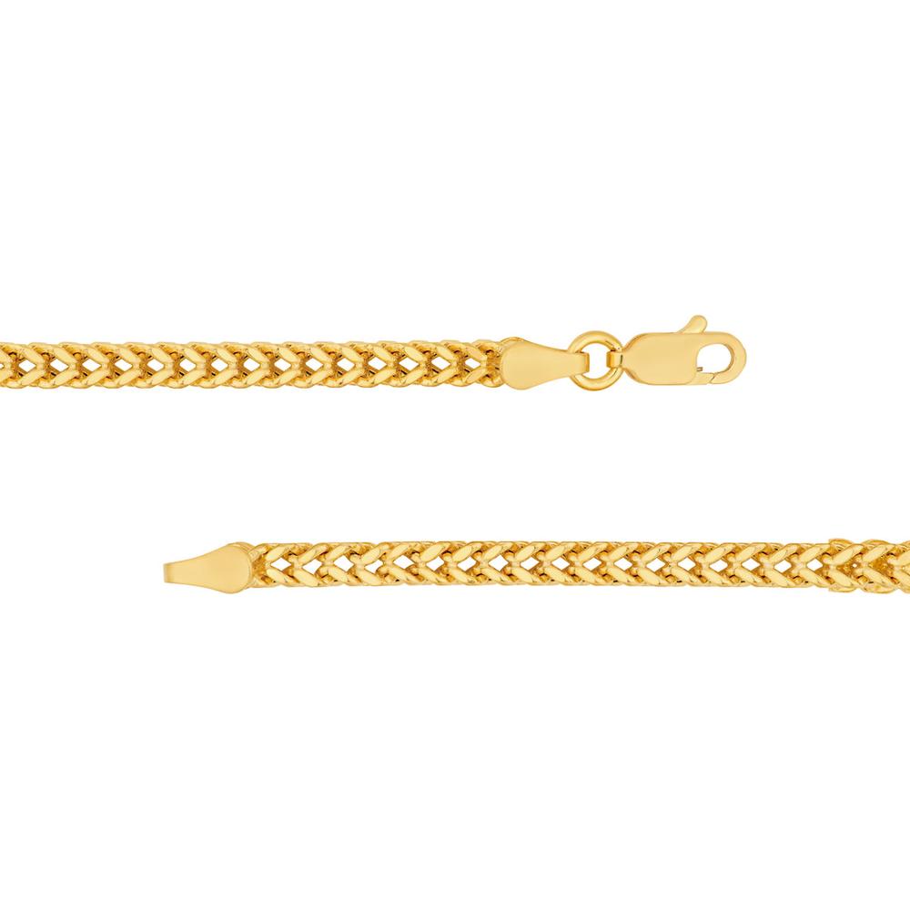 Olas d'Oro - 14K Yellow Gold 2.65mm Hollow Square Franco Chain Necklace - 18" Length