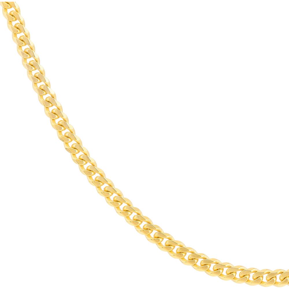 Olas d'Oro - 14K Yellow Gold 2.7mm Curb Chain Necklace with Lobster Clasp 20" Long