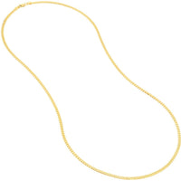 Olas d'Oro - 14K Yellow Gold 2.7mm Curb Chain Necklace with Lobster Clasp 20" Long