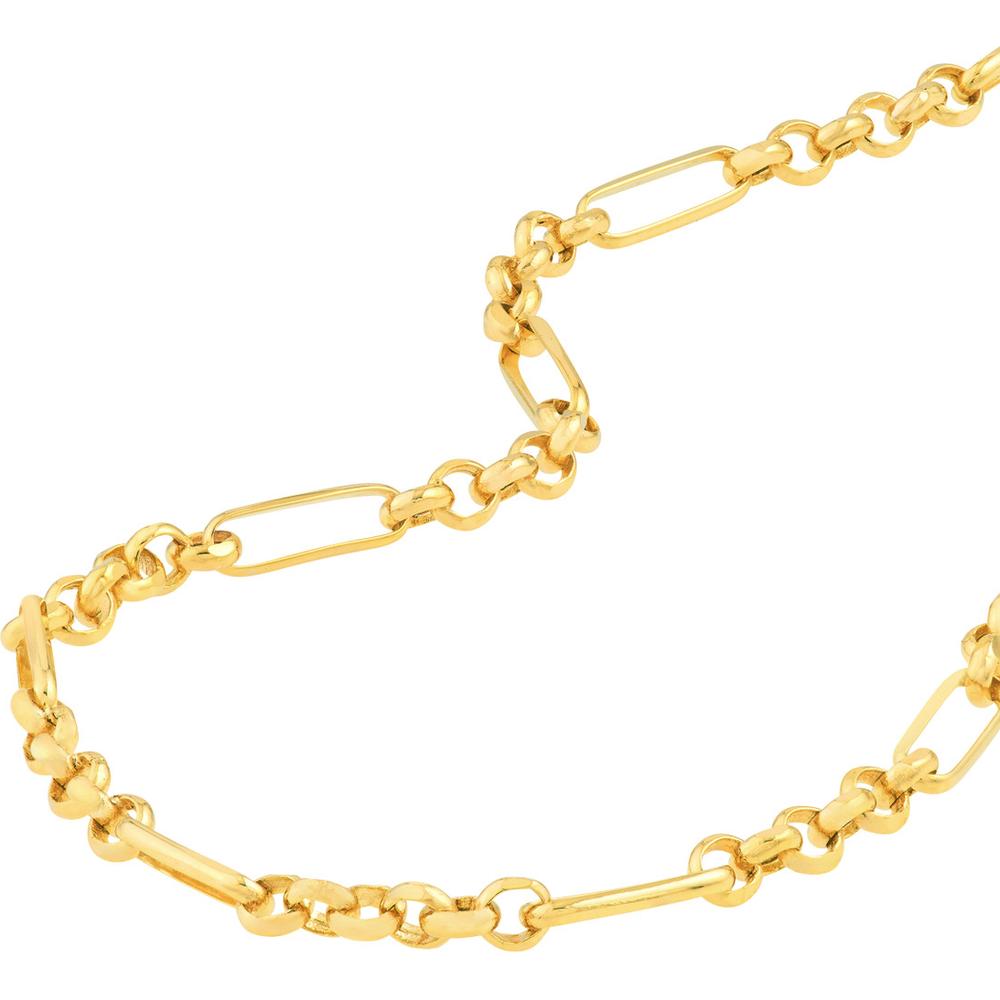 Olas d'Oro - 14K Yellow Gold 2.80mm 6+1 Rolo Chain Necklace - 18 Inches