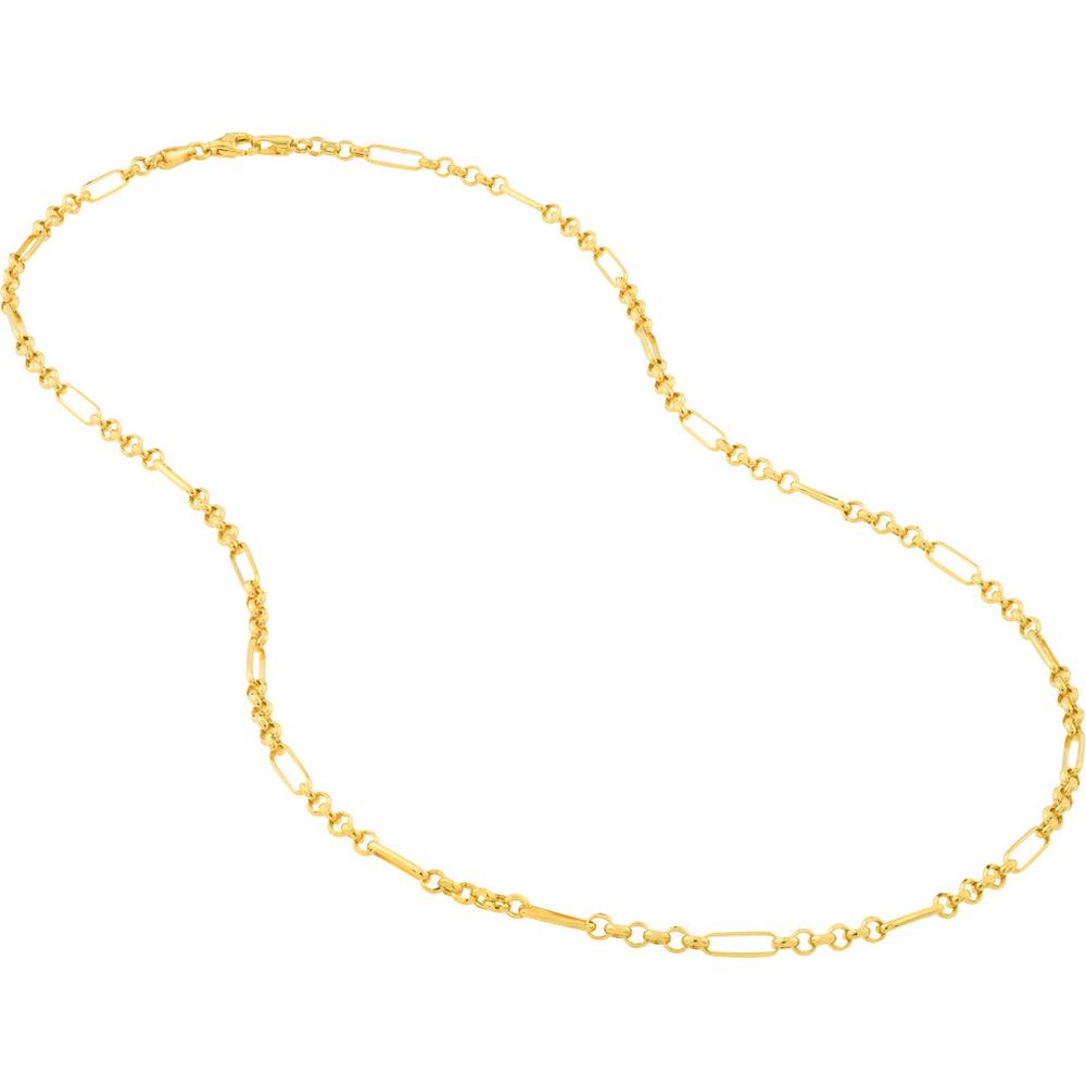 Olas d'Oro - 14K Yellow Gold 2.80mm 6+1 Rolo Chain Necklace - 18 Inches