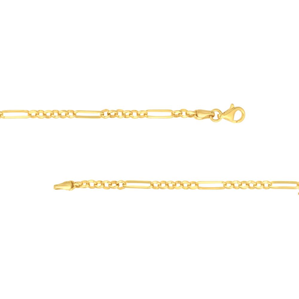 Olas d'Oro - 14K Yellow Gold 2.80mm 6+1 Rolo Chain Necklace - 18 Inches