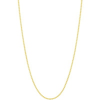 Olas d'Oro - 14K Yellow Gold 20" Bead Chain Necklace with 1.00mm Beads and Lobster Clasp
