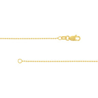 Olas d'Oro - 14K Yellow Gold 20" Bead Chain Necklace with 1.00mm Beads and Lobster Clasp