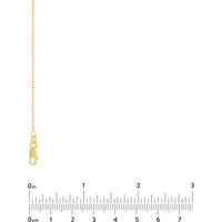 Olas d'Oro - 14K Yellow Gold 20" Bead Chain Necklace with 1.00mm Beads and Lobster Clasp