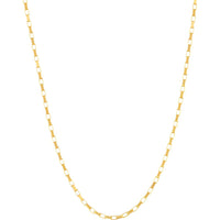 Olas d'Oro - 14K Yellow Gold 20" Box Chain Necklace - 0.88mm Fancy Link with Spring Ring Clasp