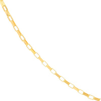 Olas d'Oro - 14K Yellow Gold 20" Box Chain Necklace - 0.88mm Fancy Link with Spring Ring Clasp