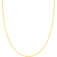 Olas d'Oro - 14K Yellow Gold 20" Box Chain Necklace with Lobster Lock Closure - 5.11 Grams