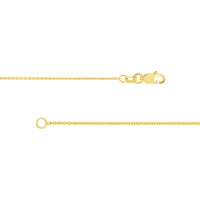 Olas d'Oro - 14K Yellow Gold 20" Cable Chain Necklace with 0.9mm Links and Lobster Lock Clasp