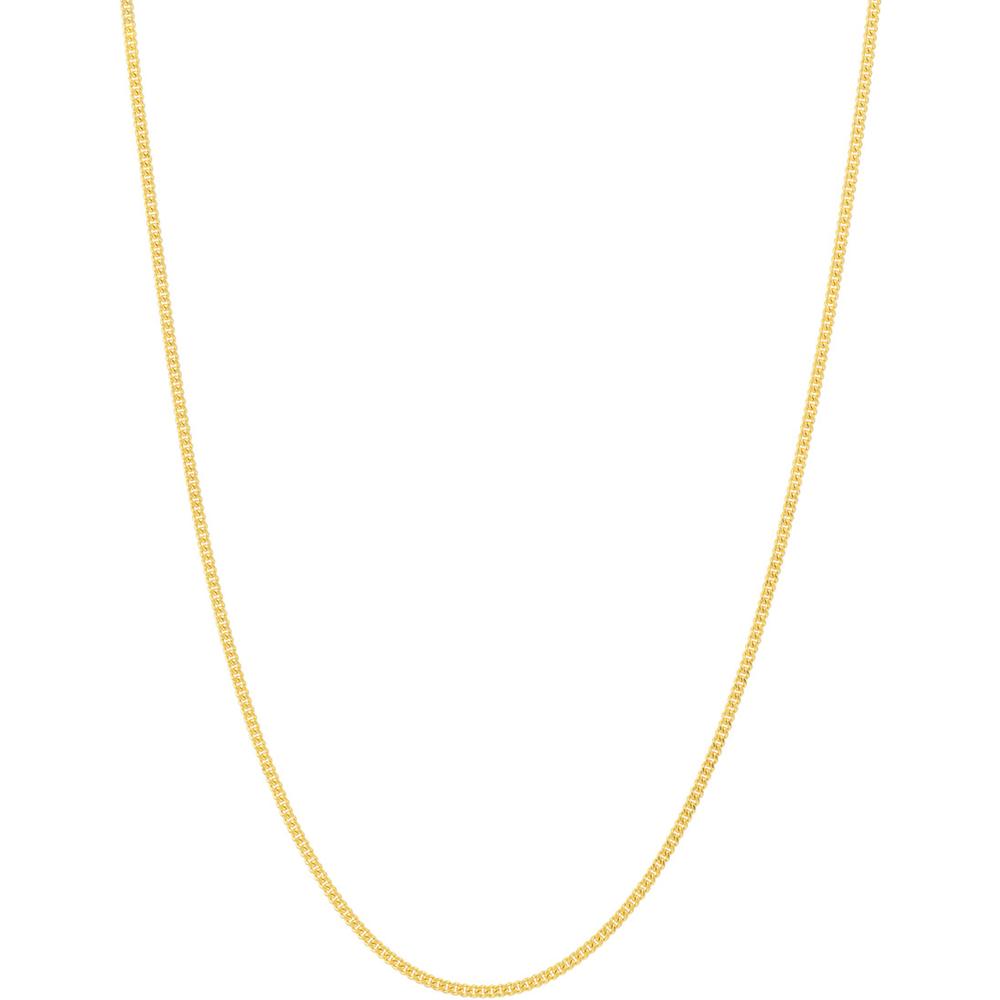 Olas d'Oro - 14K Yellow Gold 20" Curb Chain Necklace with Spring Ring Clasp 0.90mm Width